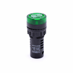 Indicator Verde cu Alarma si Lumina 220V 22MM AD16-22SM