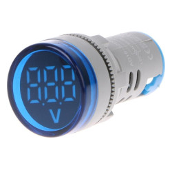 Voltmetru digital 100a afisaj albastru 20-500V AC 22mm IP65