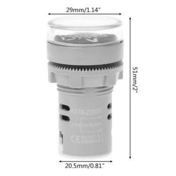 Voltmetru digital 100a afisaj verde 20-500V AC 22mm IP65