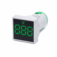 Voltmetru digital Patrat Panou 22mm Afisaj Verde AC 20-500V