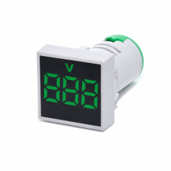 Voltmetru digital Patrat Panou 22mm Afisaj Verde AC 20-500V