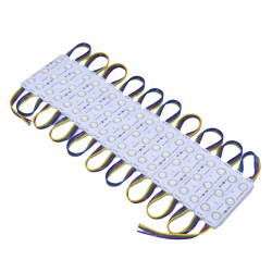 Modul LED RGB 5050 IP67 12V cu lupa, set 20 module, adeziv 3M