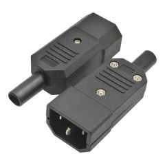 Mufa Alimentare PC tata pe Fir 3 Pini 250V 10A