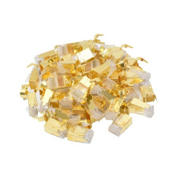 Mufa RJ45 SFTP CAT8 aurie ecranata metalic, set 50 bucati