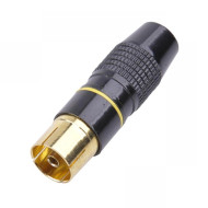 Mufa TV Mama Metal Gold MUF-TV-0028 pentru cablu coaxial