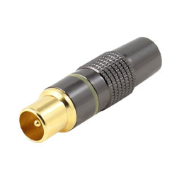 Mufa TV Tata Metal Gold TV-0029 pentru cablu coaxial