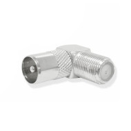 Mufa TV Tata metal la F cot 90 TV-0027 pentru cablu coaxial