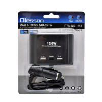 Splitter bricheta auto multifunctional 3 prize USB si USB-C