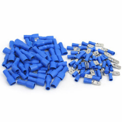 Papuci auto terminali izolati 6,3mm M+T albastru set 200 buc
