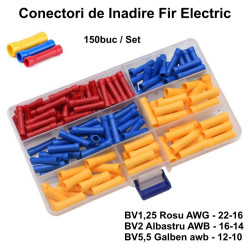 Papuci Electrici pentru Inadire Cablu AWG – Set 150 Bucati