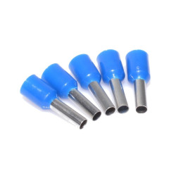 Pini terminali E2508 albastri 100b/set pentru cabluri