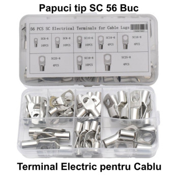 Papuci electrici de putere tip SC set 56buc cupru cositorit