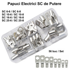 Papuci electrici de putere tip SC set 56buc cupru cositorit