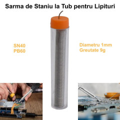 Fludor de lipit cu pasta la tub, 9g - 1mm, SN40/PB60