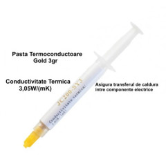 Pasta termoconductoare JC200-SY3 gold 3gr conductivitate termica 3.05W(mK)