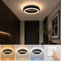 Plafoniera neagra rotunda 41W 2000lm, 3000K/4000K/6500K, 240x80mm