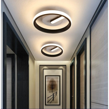 Plafoniera LED neagra 2000 lm cu 3 functii