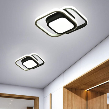 Plafoniera LED neagra cu 3 functii