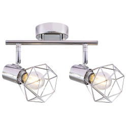 Plafoniera cu 2 becuri E14, design modern 370x190 mm
