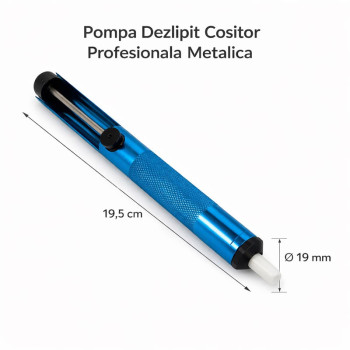 Pompa dezlipit cositor metalica 19.5cm aspiratie puternica