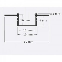 Profil led rigips 2m