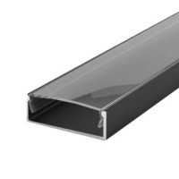Profil banda led aplicat 2m dispersor negru