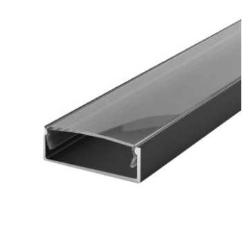 Profil banda led aplicat 2m dispersor negru