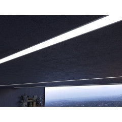 Profil banda led aplicat 2m dispersor negru