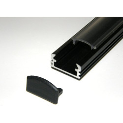 Profil led aplicat de aluminiu negru pentru banda led