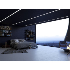 Profil banda led aplicat 2m dispersor negru
