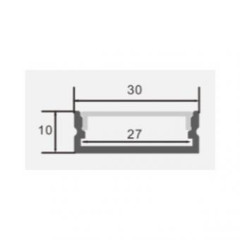 Profil banda led aplicat 2m dispersor negru
