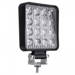 Proiector LED auto offroad 48W 12v-24v pătrat