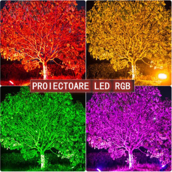 Proiector LED RGB 100w 220v 9000 lm cu telecomanda 