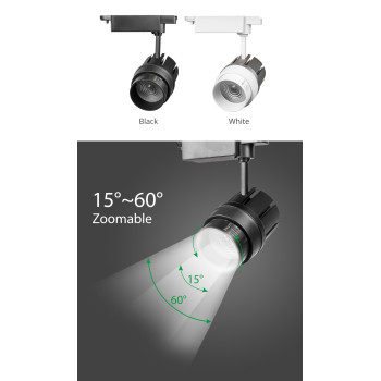 Spot LED sina cu zoom 15 la 60 grade 30w 2800 lm