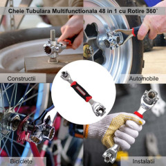 Cheie tubulara 48 in 1 cu rotatie 360 grade multifunctionala