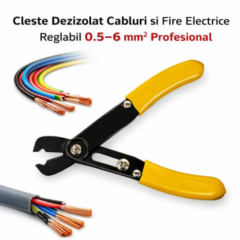 Cleste dezizolat cabluri 0.5-6 mm2 reglabil profesional