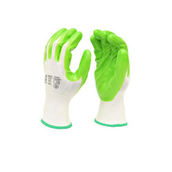 Manusi de lucru NR9 poliester si latex profesionale set 12 buc