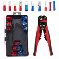 Cleste dezizolat si cleste sertizat 3 in 1 cu 200 papuci – trusa completa
