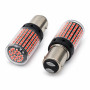 Set 2 becuri auto LED 1157 BAY15D, 12V, rosii, 144 LED, 600 lm