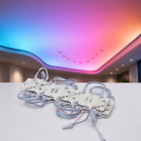 Modul LED RGB adresabil 24V, 6 LED 3030, IP65, SM16703, set 20 bucati