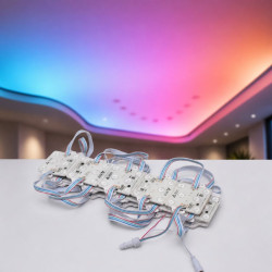 Modul LED RGB adresabil 24V, 6 LED 3030, IP65, SM16703, set 20 bucati