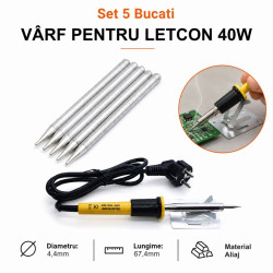 Varfuri letcon set 5 buc 40W 4.4mm x 67.4mm conice