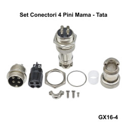 Set Conector Tip Aviator 4 Pini Metal Mama Tata