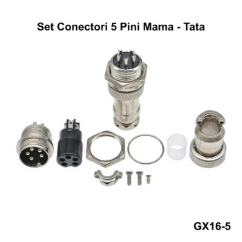 Set Conector Tip Aviator 5 Pini Metal Mama Tata