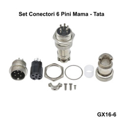 Set Conector Tip Aviator 6 Pini Metal Mama Tata