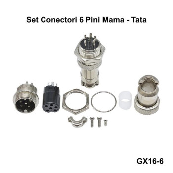 Set Conector Tip Aviator 6 Pini Metal Mama Tata