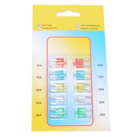 Sigurante auto mini cu led 10 buc pentru instalatii electrice