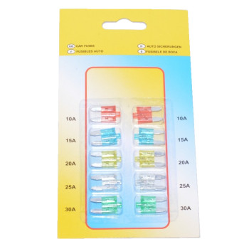 Sigurante auto mini cu led 10 buc pentru instalatii electrice