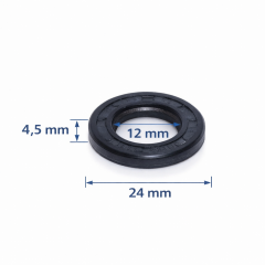 Simering 12x24x4,5 TC Pentru Etansare Pompe Si Masini Spalat