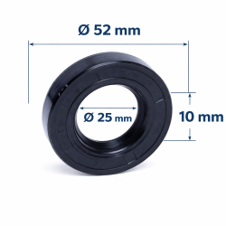 Simering 25x52x10 SC Pentru Etansare Pompe Si Masini Spalat